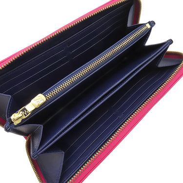 ルイヴィトン LOUIS VUITTON ジッピーウォレット M82737 ブーゲンビリア レザー 長財布 ゴールド金具 モノグラム エンボス ラウンドファスナー