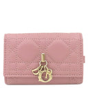 クリスチャン・ディオール Christian Dior My Dior Aster キーケース ピンク ラムスキン キーケース ゴールド金具 カナージュ ロゴチャーム 鍵入れ