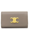 セリーヌ CELINE トリオンフ 6連 キーケース グレージュ グレインカーフレザー キーケース ゴールド金具 鍵入れ ベージュ 6本