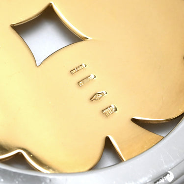 ブルガリ BVLGARI クローバー イエローゴールド×シルバー K18YG ステンレススチール ペンダントトップ 18K AU750 SS ラウンド サークル ネックレストップ