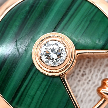 カルティエ Cartier アミュレット ドゥ カルティエ B4214355 ピンクゴールド K18PG ダイヤモンド マラカイト #54(JP14) リング 指輪 Au750 PG マラカイト ダイヤ 11号