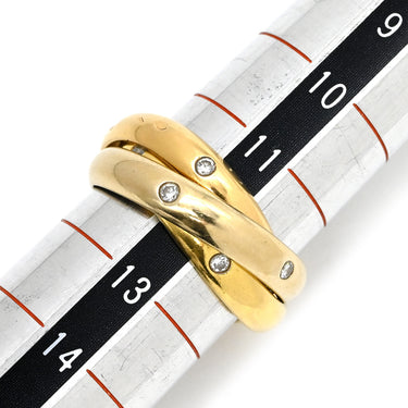 カルティエ Cartier トリニティダイヤ ホワイトゴールドXイエローゴールドXピンクゴールド K18WG K18YG K18PG ダイヤモンド #52(JP12) リング 指輪 15石 3カラー 3連 12号