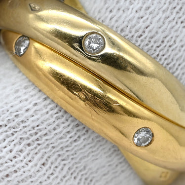カルティエ Cartier トリニティダイヤ ホワイトゴールドXイエローゴールドXピンクゴールド K18WG K18YG K18PG ダイヤモンド #52(JP12) リング 指輪 15石 3カラー 3連 12号