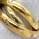 カルティエ Cartier トリニティダイヤ ホワイトゴールドXイエローゴールドXピンクゴールド K18WG K18YG K18PG ダイヤモンド #52(JP12) リング 指輪 15石 3カラー 3連 12号