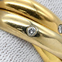 カルティエ Cartier トリニティダイヤ ホワイトゴールドXイエローゴールドXピンクゴールド K18WG K18YG K18PG ダイヤモンド #52(JP12) リング 指輪 15石 3カラー 3連 12号