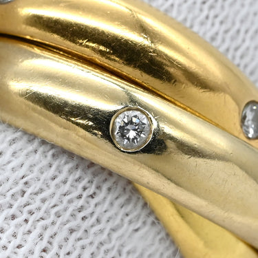 カルティエ Cartier トリニティダイヤ ホワイトゴールドXイエローゴールドXピンクゴールド K18WG K18YG K18PG ダイヤモンド #52(JP12) リング 指輪 15石 3カラー 3連 12号