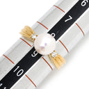 TASAKI TASAKI 1Pパール 0.05ct 2Pダイヤ パールホワイト×イエローゴールド K18YG パール ダイヤモンド リング 指輪 アコヤ あこや 真珠 1粒 K18YG メレダイヤ 9号