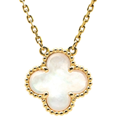ヴァンクリーフアーペル Van Cleef & Arpels VCARA45900 パールホワイト×イエローゴールド K18YG マザーオブパール ネックレス K18YG シェル