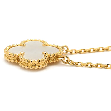 ヴァンクリーフアーペル Van Cleef & Arpels VCARA45900 パールホワイト×イエローゴールド K18YG マザーオブパール ネックレス K18YG シェル