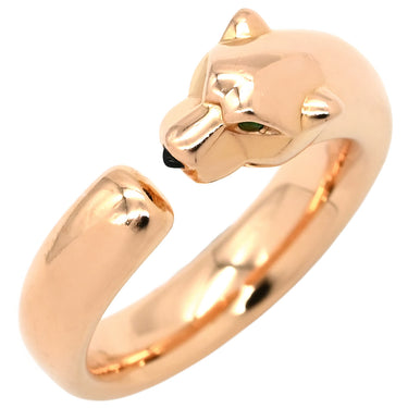 カルティエ Cartier パンテール ドゥ カルティエ リング スモールモデル B4230000 ピンクゴールド K18PG オニキス ツァボライト #50(JP20) リング 指輪 パンサー 豹 750 18K PG 9.5号