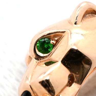 カルティエ Cartier パンテール ドゥ カルティエ リング スモールモデル B4230000 ピンクゴールド K18PG オニキス ツァボライト #50(JP20) リング 指輪 パンサー 豹 750 18K PG 9.5号