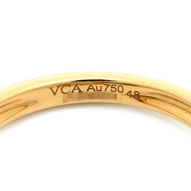 ヴァンクリーフアーペル Van Cleef & Arpels スウィート ハート エフイヤージュ イエローゴールド K18YG ダイヤモンド マザーオブパール #48(JP8) リング 指輪 750YG 18金 シェル ダイヤ1P 7.5号
