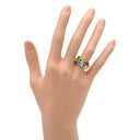 ブルガリ BVLGARI アレグラリング イエローゴールド×ブルー×ピンク×グリーン K18YG ブルートパーズ ピンクトルマリン ペリドット ダイヤモンド リング 指輪 BVLGARI 750 K18YG 18K 18金 マルチカラーストーン ダイヤ 9号