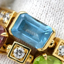 ブルガリ BVLGARI アレグラリング イエローゴールド×ブルー×ピンク×グリーン K18YG ブルートパーズ ピンクトルマリン ペリドット ダイヤモンド リング 指輪 BVLGARI 750 K18YG 18K 18金 マルチカラーストーン ダイヤ 9号