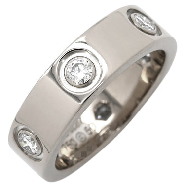 カルティエ Cartier ラブリング フルダイヤ ホワイトゴールド K18WG ダイヤモンド #50 リング 指輪 LOVE Ring ホワイトゴールド WG Au750 18K 18金 6P 6石 6粒 10号