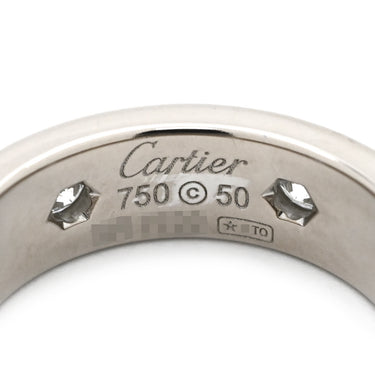 カルティエ Cartier ラブリング フルダイヤ ホワイトゴールド K18WG ダイヤモンド #50 リング 指輪 LOVE Ring ホワイトゴールド WG Au750 18K 18金 6P 6石 6粒 10号