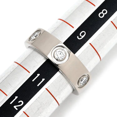 カルティエ Cartier ラブリング フルダイヤ ホワイトゴールド K18WG ダイヤモンド #50 リング 指輪 LOVE Ring ホワイトゴールド WG Au750 18K 18金 6P 6石 6粒 10号