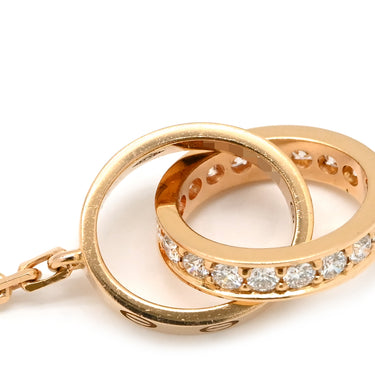 カルティエ Cartier Love ネックレス セミパヴェ ダイヤ B7013900 ピンクゴールド K18PG ダイヤモンド ネックレス 18金 750PG PG パヴェダイヤ