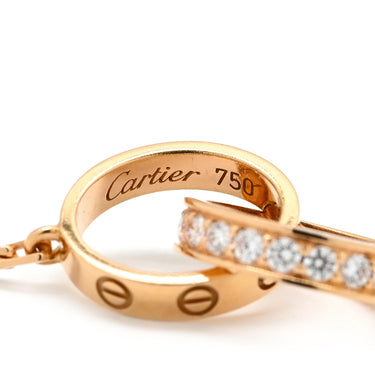 カルティエ Cartier Love ネックレス セミパヴェ ダイヤ B7013900 ピンクゴールド K18PG ダイヤモンド ネックレス 18金 750PG PG パヴェダイヤ