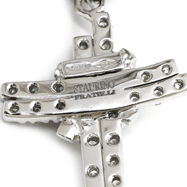 STAURINO FRATELLI スタウリーノ フラテッリ ダイヤモンド クロス ホワイトゴールド K18WG ダイヤモンド リング 指輪 十字架 CROSS 6号