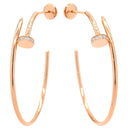 カルティエ Cartier ジュスト アン クル フープ ダイヤ LM B8301211 ピンクゴールド K18PG ダイヤモンド ピアス ラージ Au750 18K 18金 RG