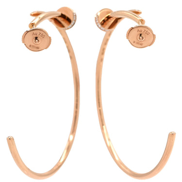 カルティエ Cartier ジュスト アン クル フープ ダイヤ LM B8301211 ピンクゴールド K18PG ダイヤモンド ピアス ラージ Au750 18K 18金 RG