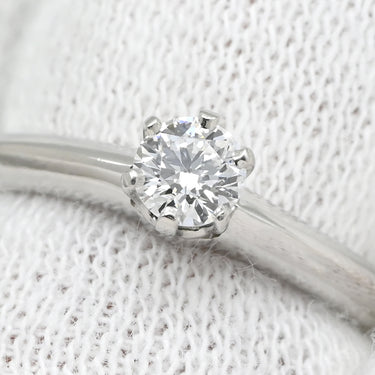 ティファニー Tiffany & Co ソリティア ダイヤ プラチナシルバー Pt950 ダイヤモンド リング 指輪 T＆Co. 1P 1石 1粒 Pt950 立爪 0.19ct E VVS1 7号