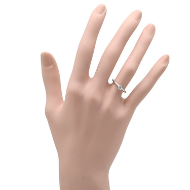 ティファニー Tiffany & Co ソリティア ダイヤ プラチナシルバー Pt950 ダイヤモンド リング 指輪 T＆Co. 1P 1石 1粒 Pt950 立爪 0.19ct E VVS1 7号