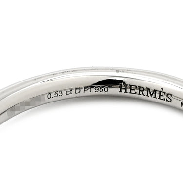 エルメス HERMES プラチナシルバー Pt950 ダイヤモンド #51 リング 指輪 Pt950 メレ 1P 1石 1粒 ダイヤ パヴェ 10.5号