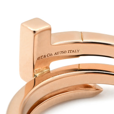 ティファニー Tiffany & Co Tスクエア ラップ ローズゴールド K18PG ダイヤモンド リング 指輪 ピンクゴールド AU750 18K 7石 7P ダイヤモンド 12.5号