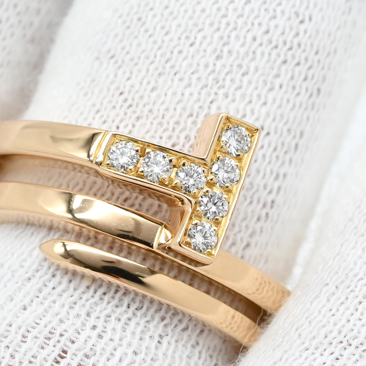 ティファニー Tiffany & Co Tスクエア ラップ ローズゴールド リング