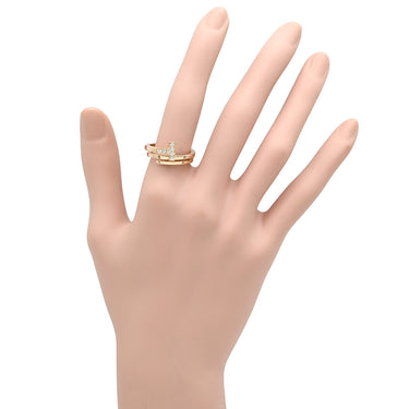 ティファニー Tiffany & Co Tスクエア ラップ ローズゴールド K18PG ダイヤモンド リング 指輪 ピンクゴールド AU750 18K 7石 7P ダイヤモンド 12.5号