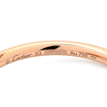 カルティエ Cartier ジュストアンクル SM セミパヴェダイヤ B4231400 ピンクゴールド K18PG ダイヤモンド #53(JP13) リング 指輪 Au750 11号