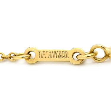 ティファニー Tiffany & Co オープンハート 2Pダイヤモンド イエローゴールド K18YG ダイヤモンド ネックレス T＆Co. 18K 750 YG エルサペレッティ