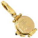 カルティエ Cartier ウォッチ チャーム イエローゴールド K18YG ガラス サファイア チャーム Cartier Au750 K18YG 時計モチーフ Charm