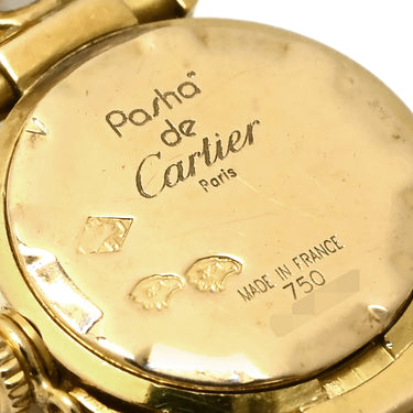 カルティエ Cartier ウォッチ チャーム イエローゴールド K18YG ガラス サファイア チャーム Cartier Au750 K18YG 時計モチーフ Charm