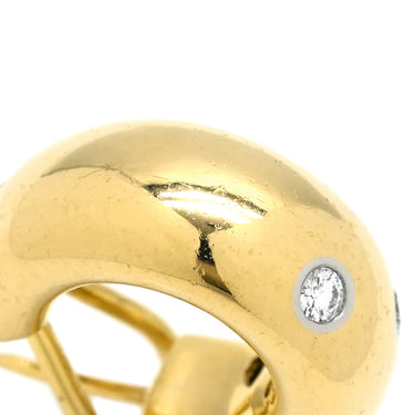 ティファニー Tiffany & Co ドッツ ダイヤモンド イエローゴールド K18YG Pt950 ダイヤモンド ピアス T&Co. Au750 18K 18金 フープピアス
