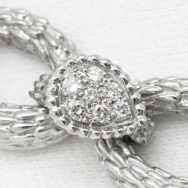 ブシュロン BOUCHERON セルパンボエム ホワイトゴールド K18WG ダイヤモンド ネックレス 750WG K18 ドロップモチーフ 2連ツイストチェーン