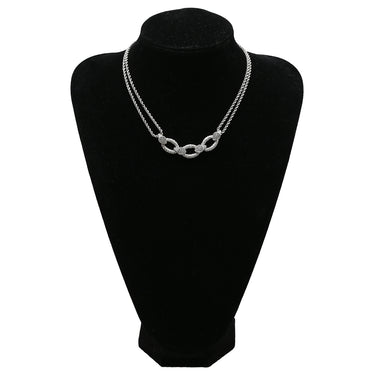 ブシュロン BOUCHERON セルパンボエム ホワイトゴールド K18WG ダイヤモンド ネックレス 750WG K18 ドロップモチーフ 2連ツイストチェーン