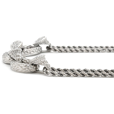 ブシュロン BOUCHERON セルパンボエム ホワイトゴールド K18WG ダイヤモンド ネックレス 750WG K18 ドロップモチーフ 2連ツイストチェーン
