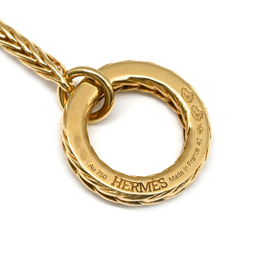 エルメス HERMES シェーヌ ダンクル ダナエ イエローゴールド K18YG ネックレス K18YG Au750 18K 18金 ダンクルリンク 錨モチーフ ロープチェーン