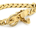 エルメス HERMES ブックルセリエ PM ダイヤ イエローゴールド K18YG ダイヤモンド ブレスレット 喜平チェーン 18K YG 750Au