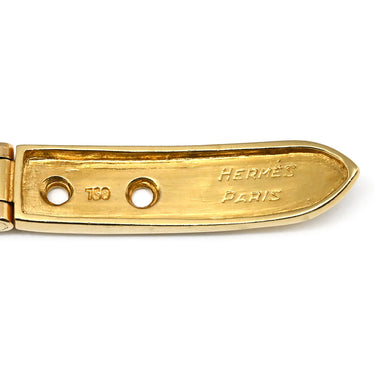 エルメス HERMES ブックルセリエ PM ダイヤ イエローゴールド K18YG ダイヤモンド ブレスレット 喜平チェーン 18K YG 750Au