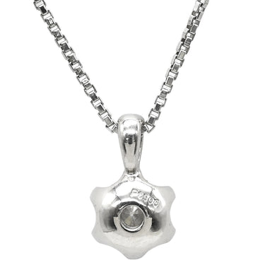 TASAKI TASAKI プラチナシルバー Pt900 ダイヤモンド Pt850(チェーン) ネックレス 1P 1石 1粒 Pt900 造幣局検定マーク ベネチアンチェーン