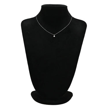 TASAKI TASAKI プラチナシルバー Pt900 ダイヤモンド Pt850(チェーン) ネックレス 1P 1石 1粒 Pt900 造幣局検定マーク ベネチアンチェーン