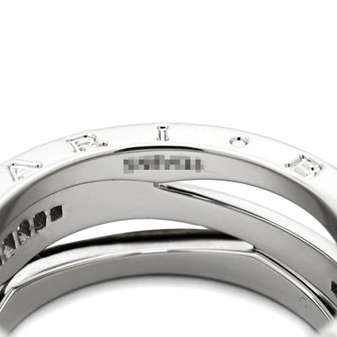 ブルガリ BVLGARI ビーゼロワン B-zero1 レジェンド 3バンド ダイヤ ホワイトゴールド K18WG ダイヤモンド #60 リング 指輪 750 18K 19号
