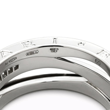 ブルガリ BVLGARI ビーゼロワン B-zero1 レジェンド 3バンド ダイヤ ホワイトゴールド K18WG ダイヤモンド #60 リング 指輪 750 18K 19号