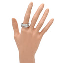 ブルガリ BVLGARI ビーゼロワン B-zero1 レジェンド 3バンド ダイヤ ホワイトゴールド K18WG ダイヤモンド #60 リング 指輪 750 18K 19号