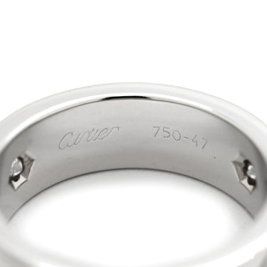 カルティエ Cartier ラブリング ハーフダイヤ B4032547 ホワイトゴールド K18WG ダイヤモンド #47 リング 指輪 LOVE Ring 750 18K 3P クラシックモデル 7号