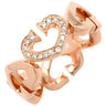 カルティエ Cartier Cハート ダイヤリング ピンクゴールド K18PG ダイヤモンド #50 リング 指輪 Cartier Au750PG メレダイヤ Heart ring 10.5号